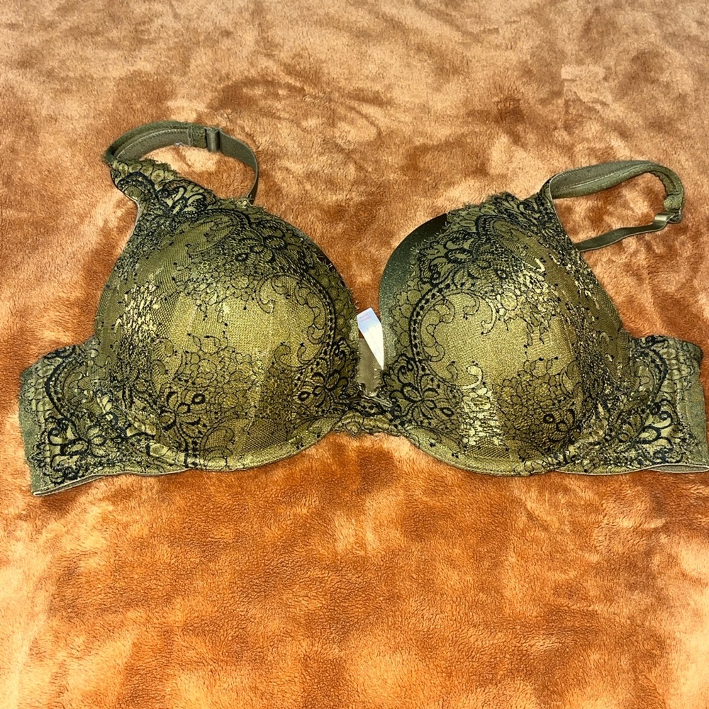 Cacique Olive Lace Bra